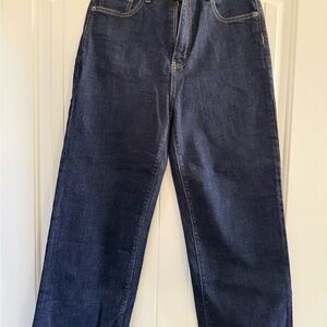 Women's Straight Leg Jeans - Dark Blue
